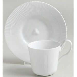 Royal Copenhagen Elements white cup and saucer set